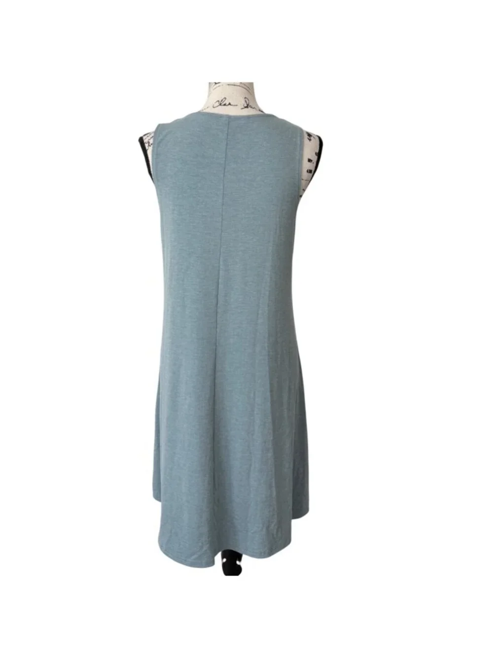 Free Fly Womens Size L Sleeveless Dress Blue Bamboo Tank Dress Lightweight - Picture 3 of 8